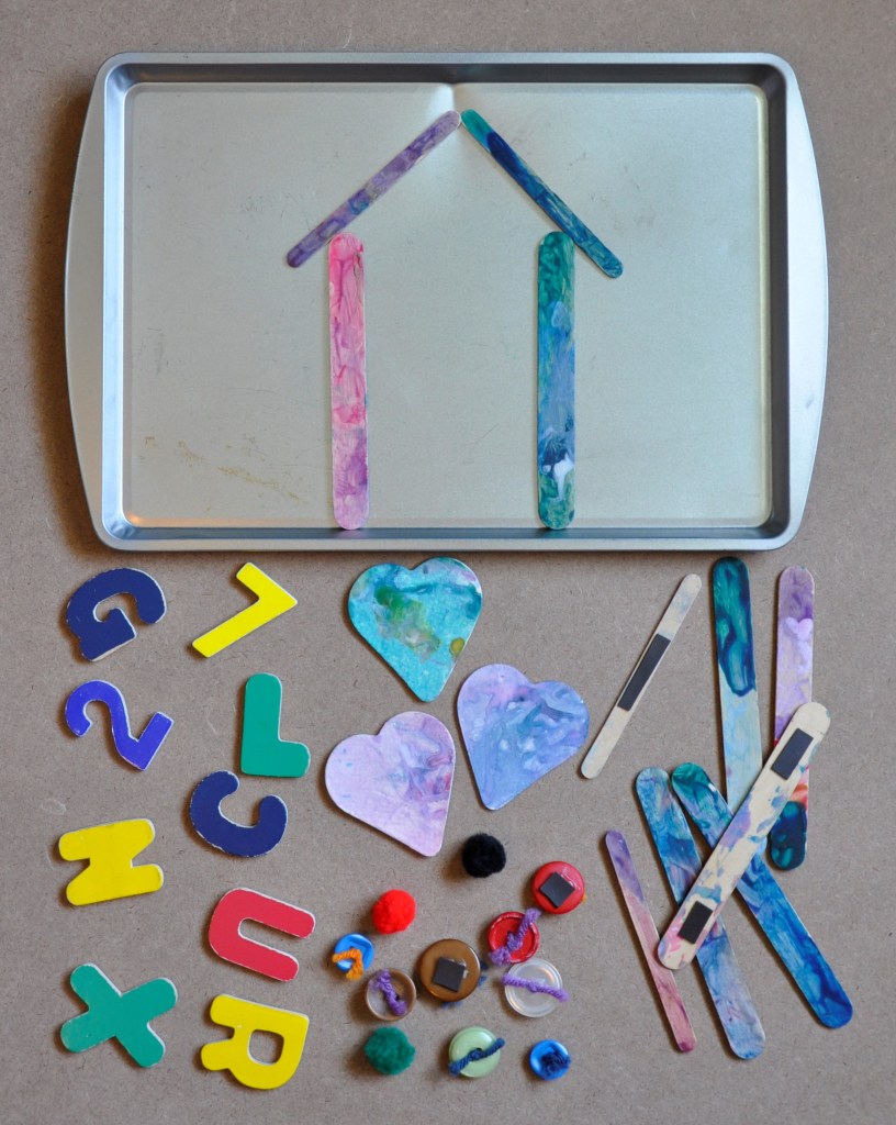 Kids magnet board, keep kids busy, car activities, kids activites