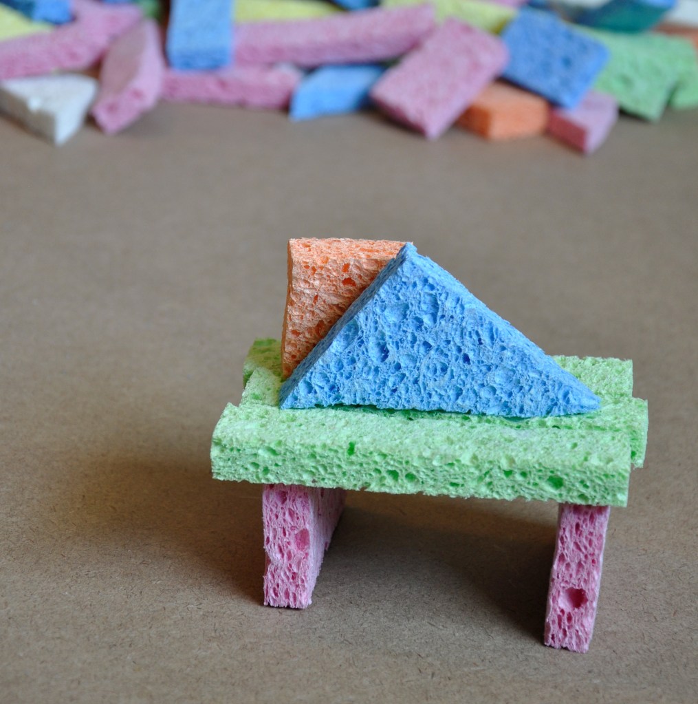Kids sponge blocks, diy kids toys, diy baby toys, diy toddler toys