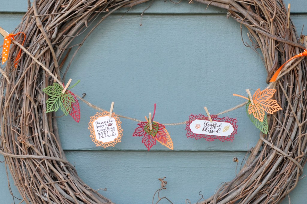 Mini Fall, Banner, fall banner, fall paper banner, leaf banner, dcwv paper, diy fall banner, diy paper banner, diy banner