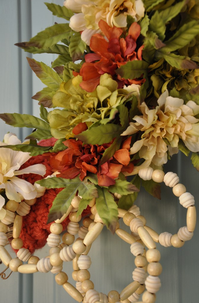 Fall Wreath
Pretty wreath with a crocheted scarf and beaded bow.
#fallwreath #diyfallwreath #homemadewreath #crochetwreath