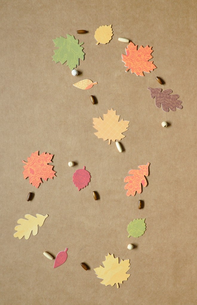 Fall Wreath, papercraft wreath, wreath made from leaf die cuts, papercraft leaf wreath