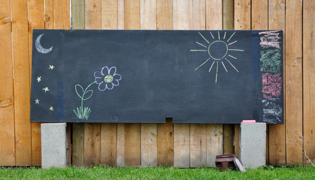 Kids Chalkboard, outside chalkboard, outdoor chalkboard, summer activities for kids, diy chalkboard