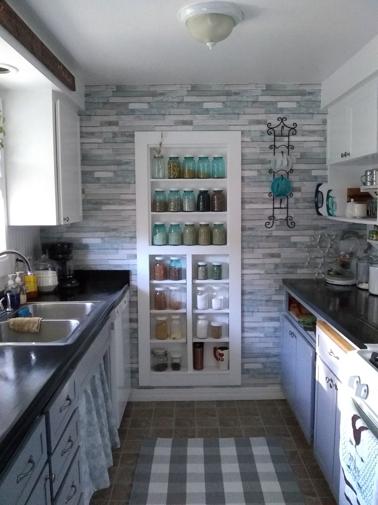 Between Studs Kitchen Built-in, kitchen storage, kitchen organization, built in kitchen storage
