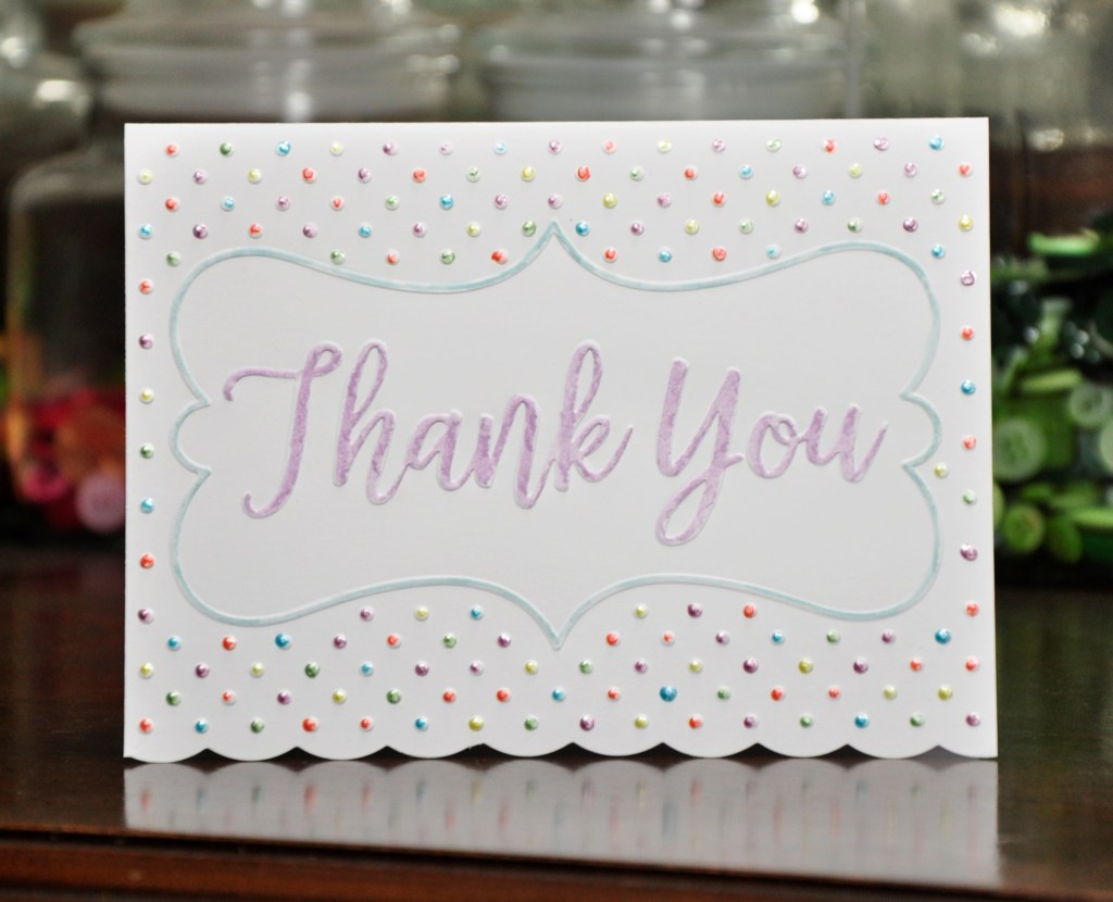 Simple Thank You card, thank you card, homemade thank you card, easy thank you card, embossing folder card