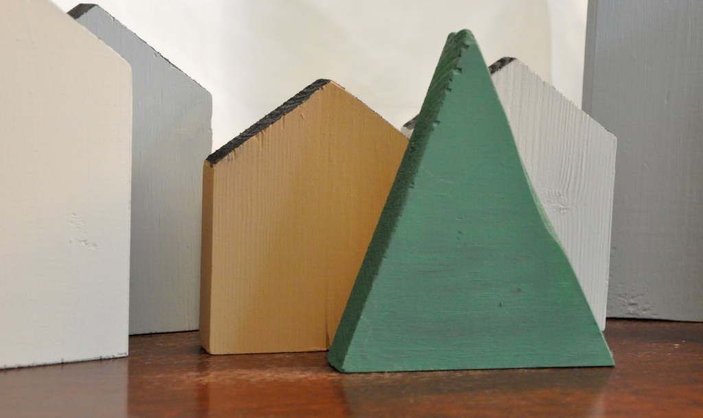 Wood Winter Village, scrap lumber projects, scrap lumber 1x4 projects, christmas lumber projects, christmas wood projects