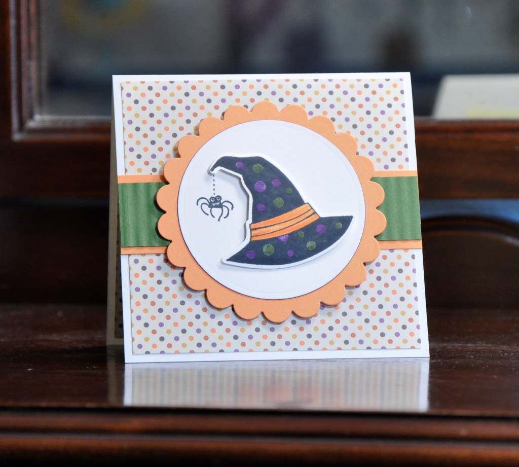 Witches hat card, stampinup bewitching, stampinup, halloween cards, homemade hallloween cards, diy halloween cards, witches hat cards, witch halloween cards