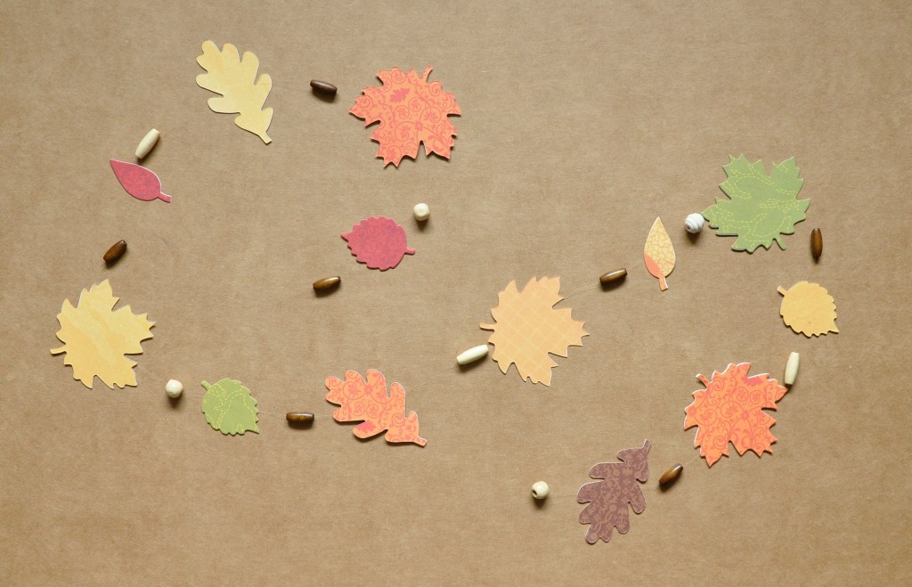 Twig Chandelier and Swag, twig and leaf chandelier, twig chandelier, leaf chandelier, leaf swag, easy papercrafts, leaf crafts