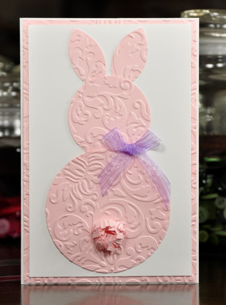 Bunny Bum Card, bunny card, homemade bunny card, homemade bunny bum card, homemade easter card, easter card