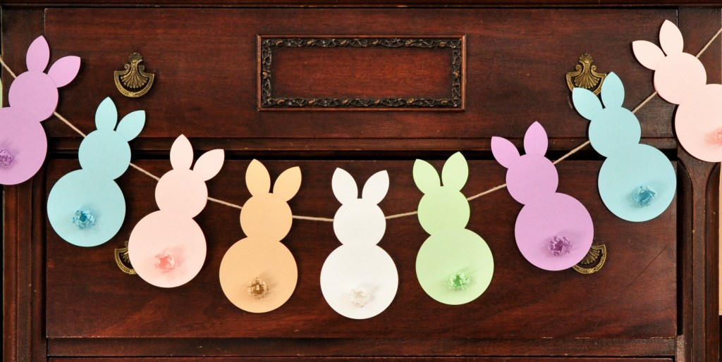 Bunny Bum Banner, homemade bunny, paper bunny, papercraft bunny, bunny bum