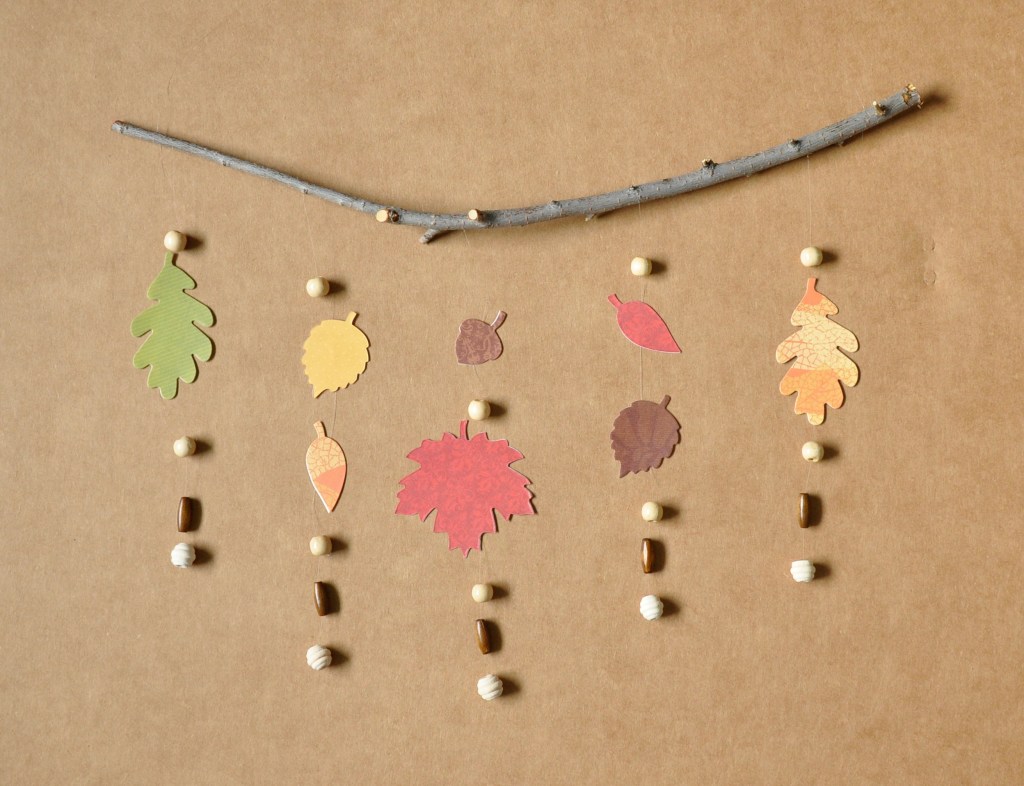 Twig Chandelier and Swag, twig and leaf chandelier, twig chandelier, leaf chandelier, leaf swag, easy papercrafts, leaf crafts
