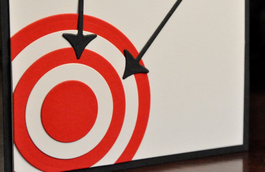 Black Arrow card, valentines day card, homemade valentines,stampin up, Stampin'Up! Bloomin Love , archery cards, homemade archery cards, cards with target on them, cards with arrows, cards using circle dies, cards using circle punches