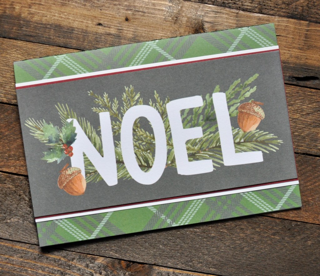 Paper stack cards #1, recollections paper ctack, homemade christmas cards, ice skate christmas card, ice skaying card, noel christmas card, christmas tree card