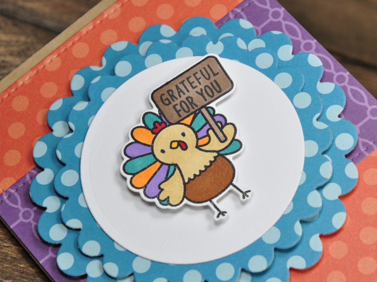 Grateful polka-dots card