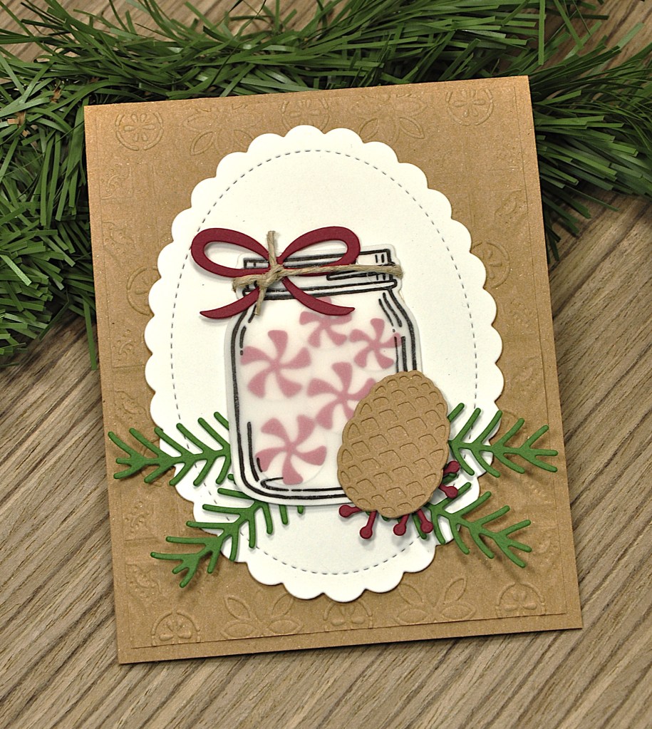 #stampinup #stampinupdies #stampinupgingerbread #stampinupgingerbreaddies #stampinupprettypines #stampinupprettypinesdies #stampinupjaroflove #stampinupmasonjar #stampinupembossfolder #stampinuptintile #stampinuptinetileembossfolder #sunnystudiostamps #sunnystudiostampsscallopedovaldies #sunnystudiostampsdies #mtdawn #//mtdawn #montanadawn